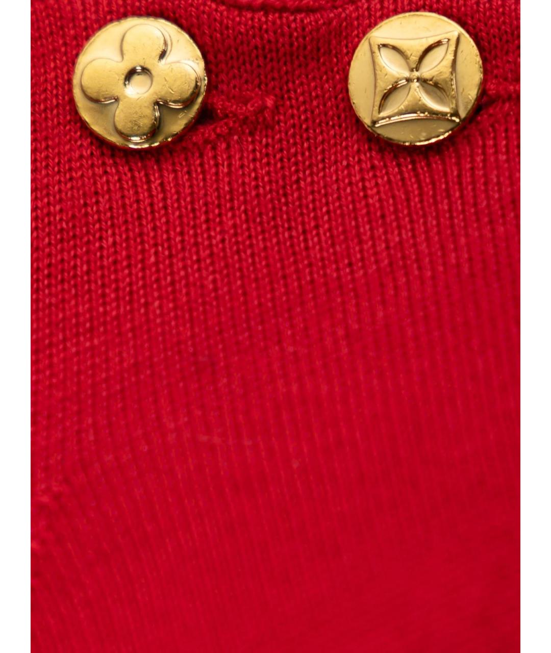 LOUIS VUITTON Красный кашемировый джемпер / свитер, фото 5