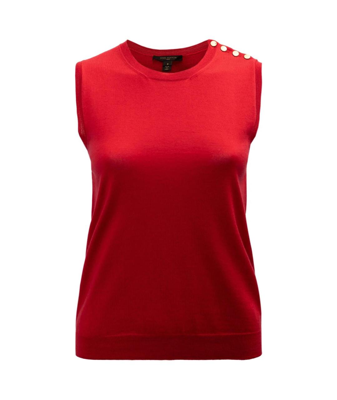 LOUIS VUITTON Красный кашемировый джемпер / свитер, фото 3