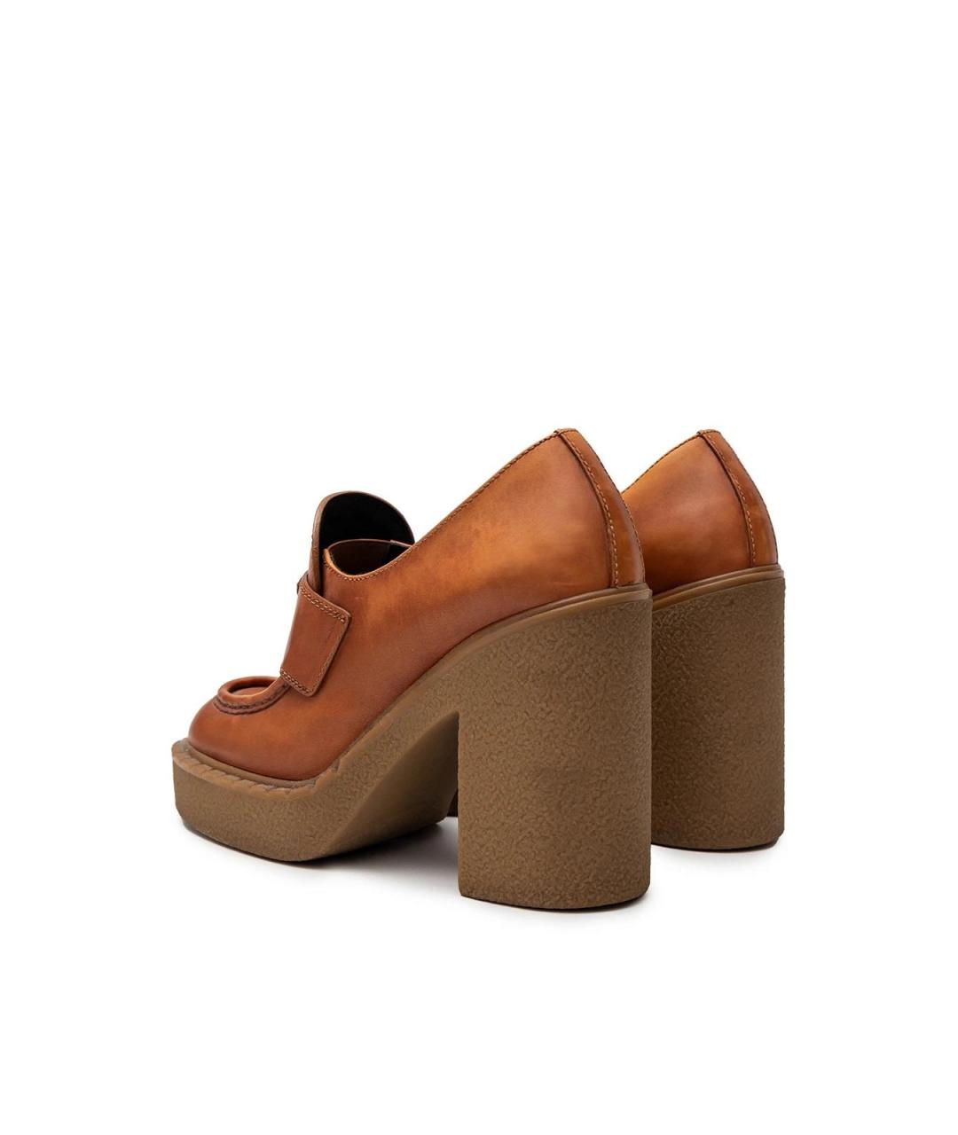 PRADA Коричневые кожаные туфли, фото 3