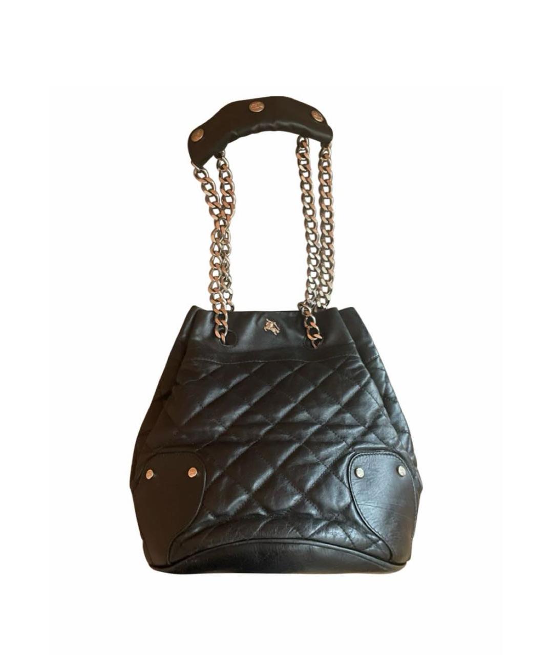 BURBERRY Черная кожаная сумка через плечо, фото 9