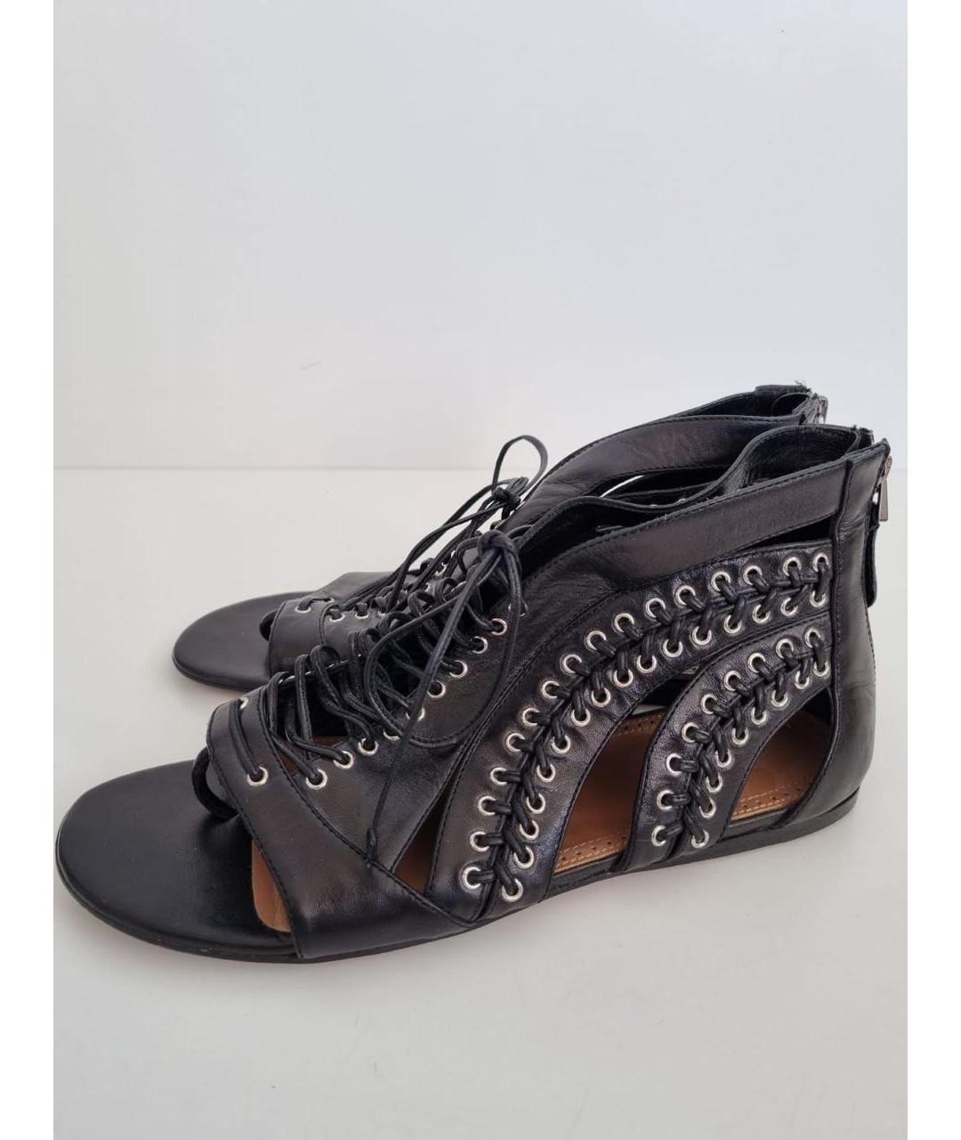 ALAIA Черные кожаные сандалии, фото 3