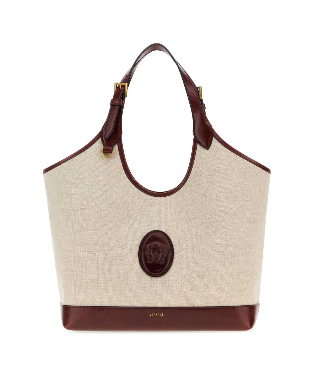 VERSACE Бежевая сумка с короткими ручками, фото 1