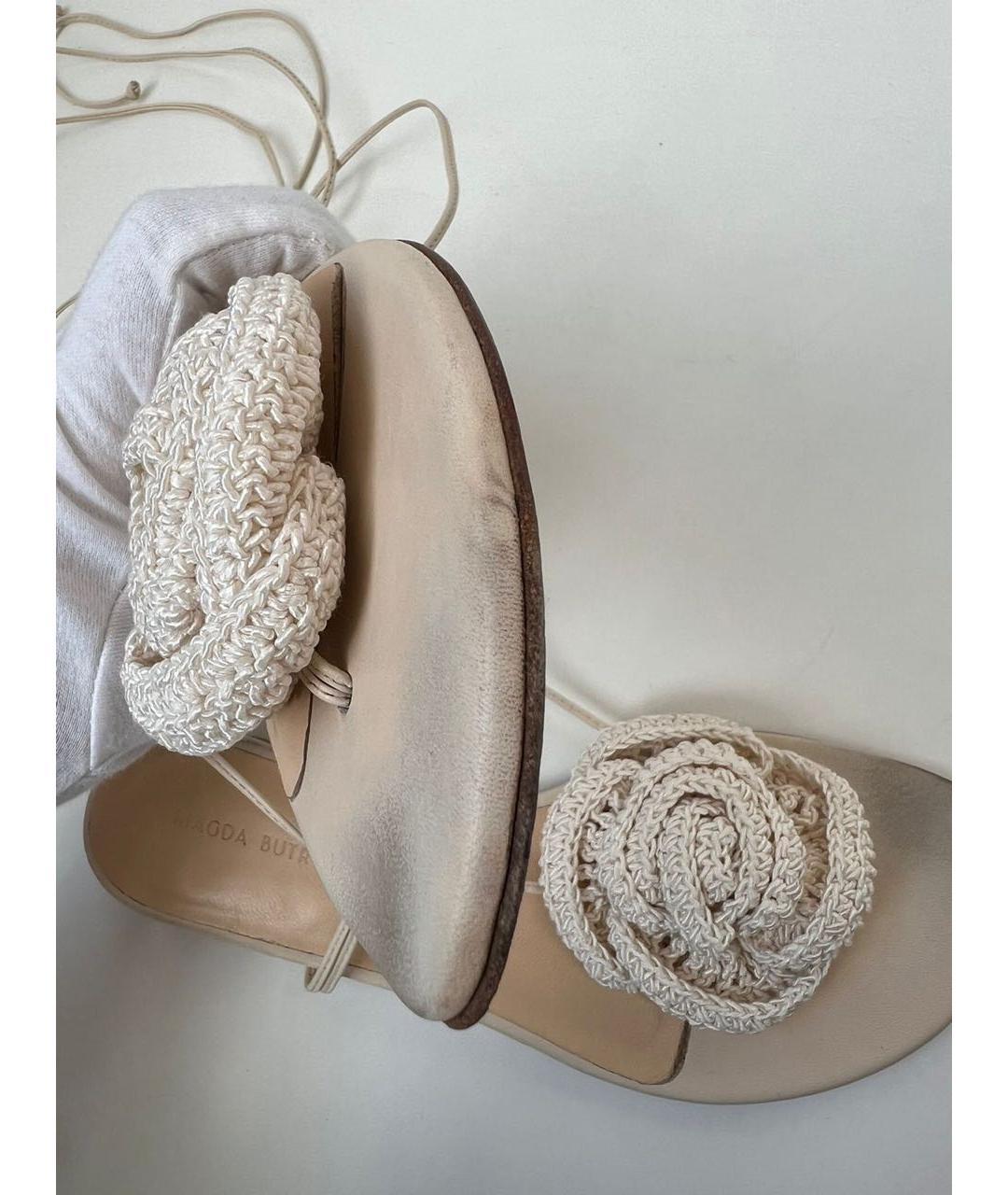 MAGDA BUTRYM Бежевые шлепанцы, фото 8