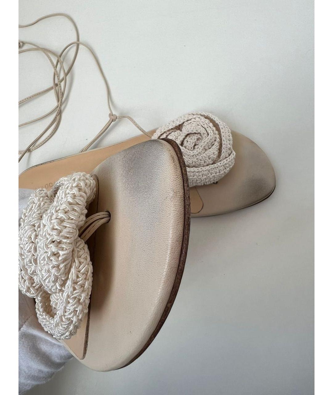 MAGDA BUTRYM Бежевые шлепанцы, фото 7