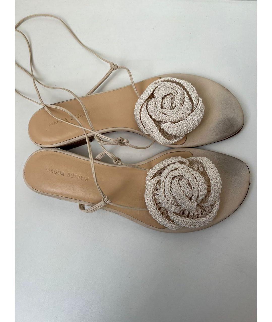 MAGDA BUTRYM Бежевые шлепанцы, фото 9