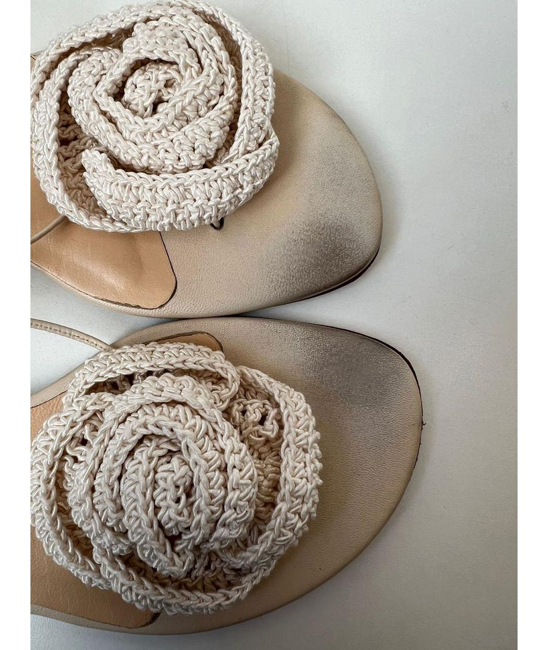 MAGDA BUTRYM Бежевые шлепанцы, фото 6