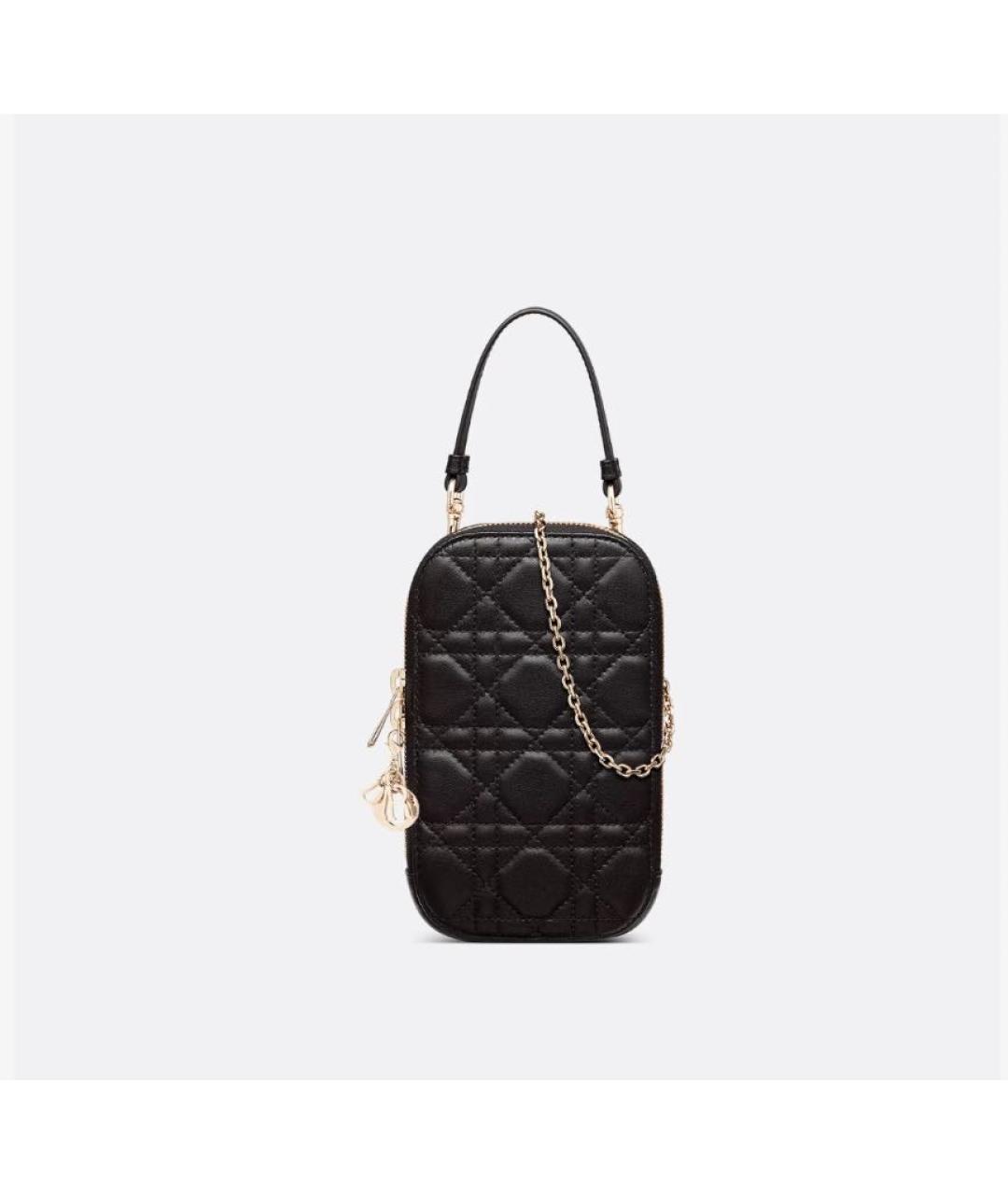 CHRISTIAN DIOR Черная кожаная поясная сумка, фото 8