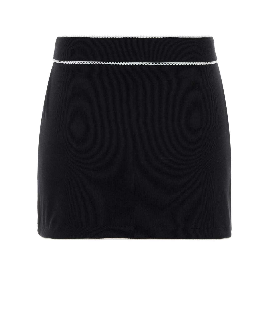 MARINE SERRE Черная хлопковая юбка миди, фото 2