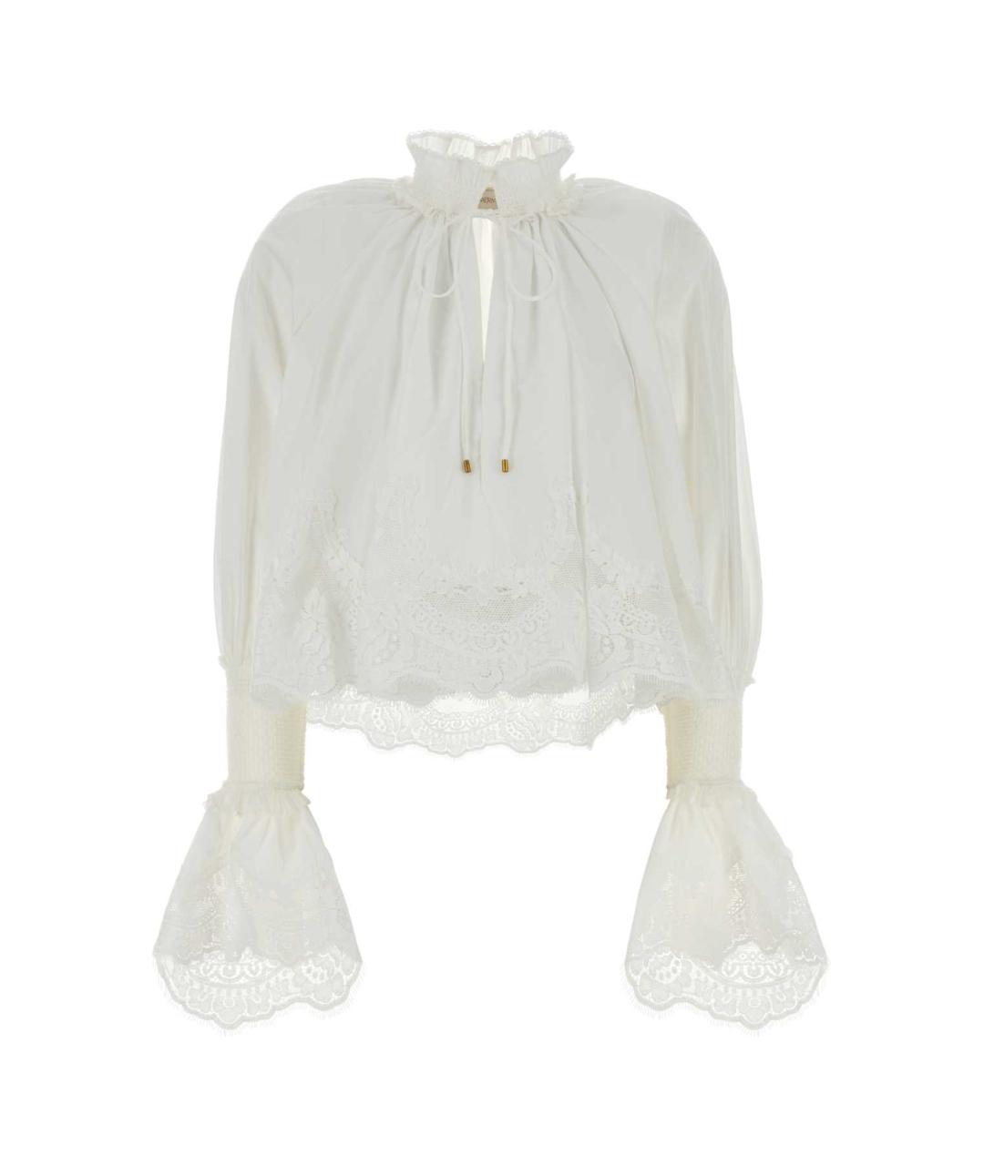 ZIMMERMANN Белая хлопковая рубашка, фото 1