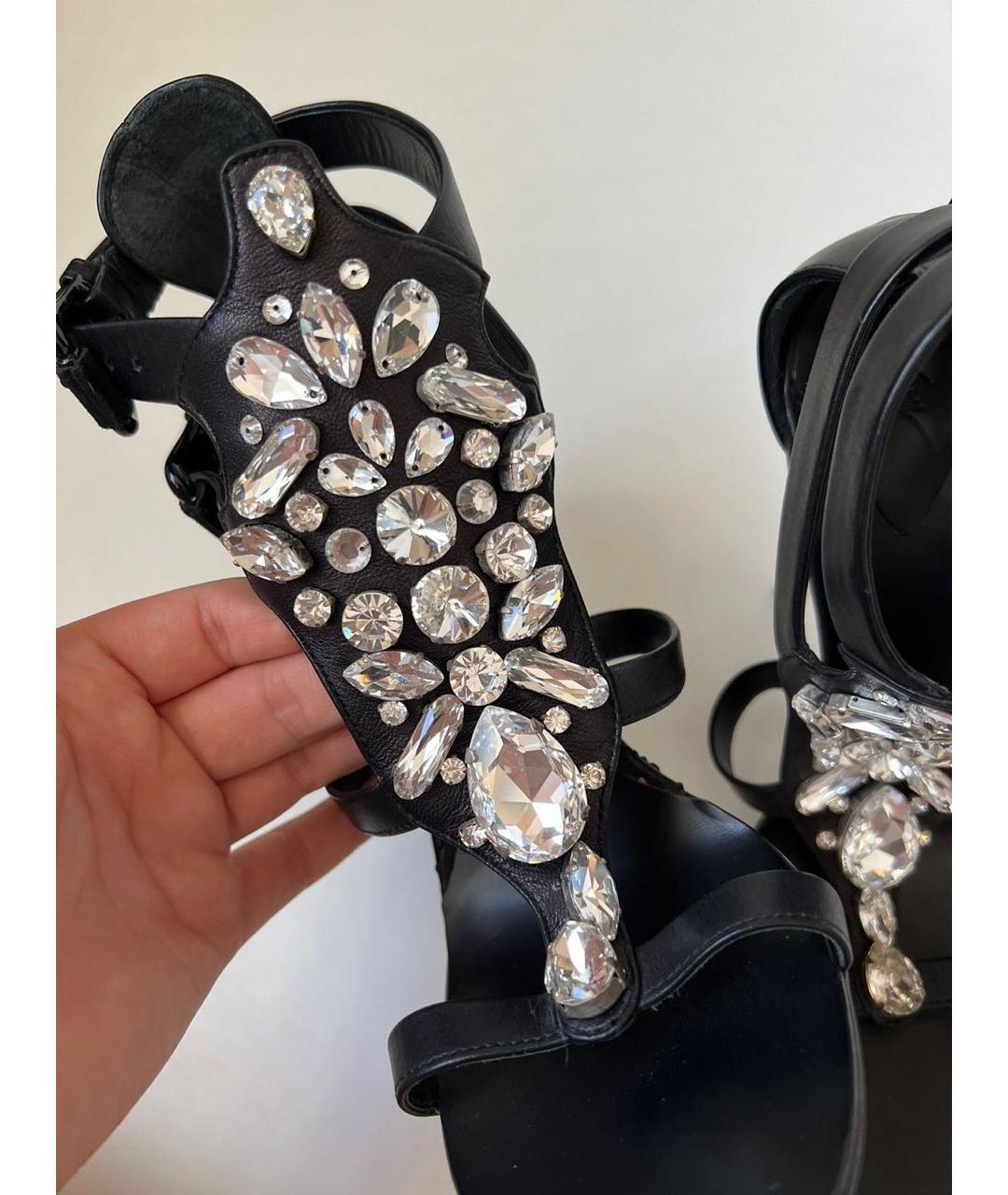 GIUSEPPE ZANOTTI DESIGN Черные босоножки, фото 7