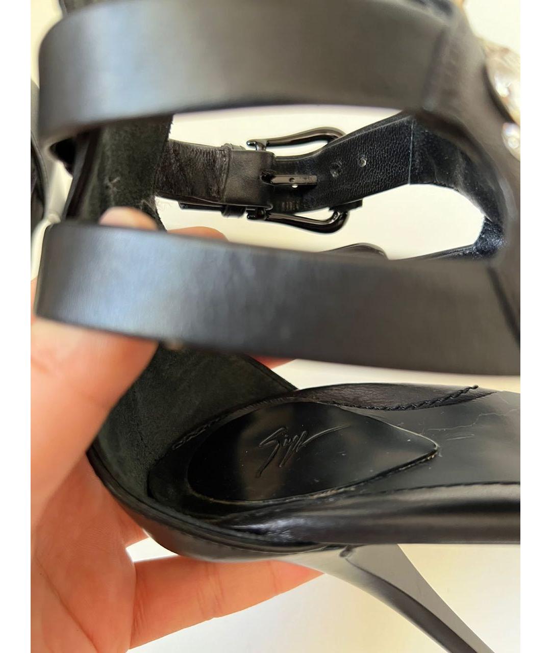 GIUSEPPE ZANOTTI DESIGN Черные босоножки, фото 5