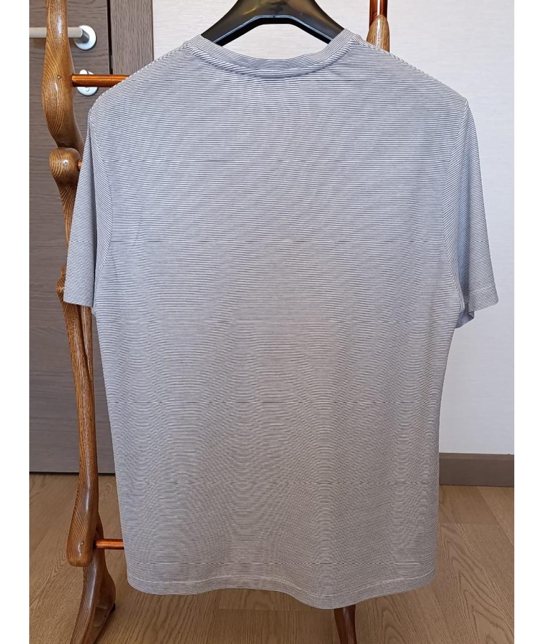 LORO PIANA Серая хлопковая футболка, фото 2