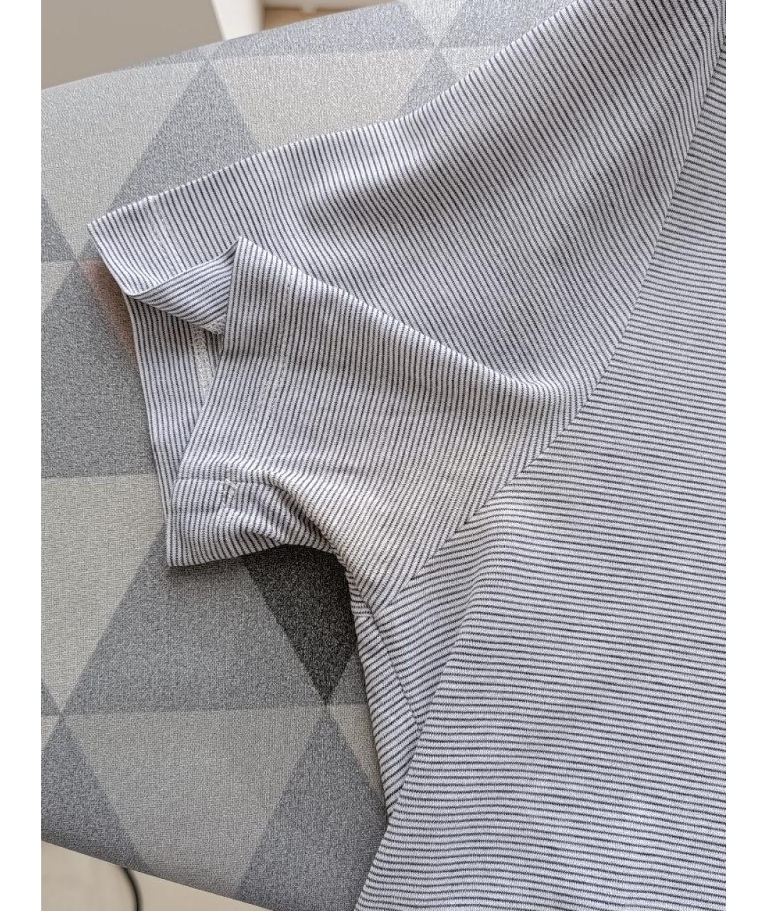 LORO PIANA Серая хлопковая футболка, фото 7