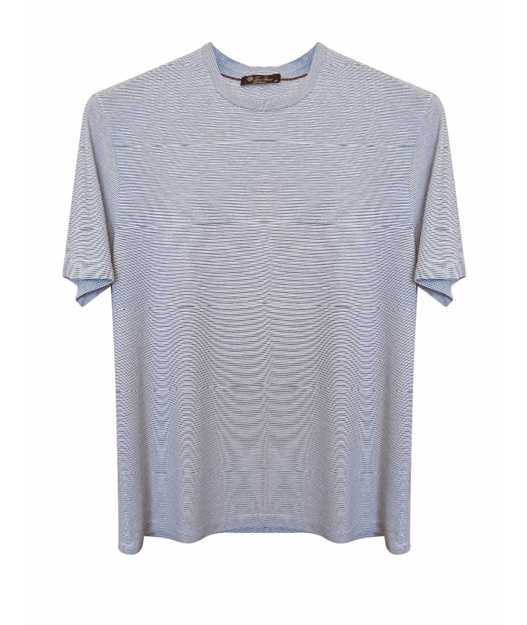 LORO PIANA Серая хлопковая футболка, фото 8