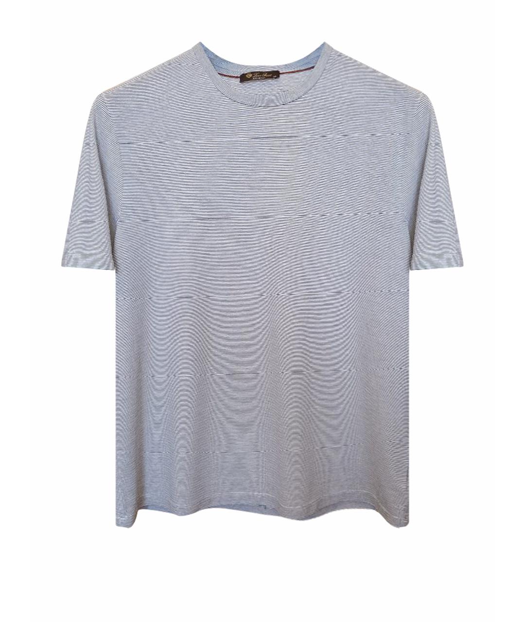 LORO PIANA Серая хлопковая футболка, фото 1