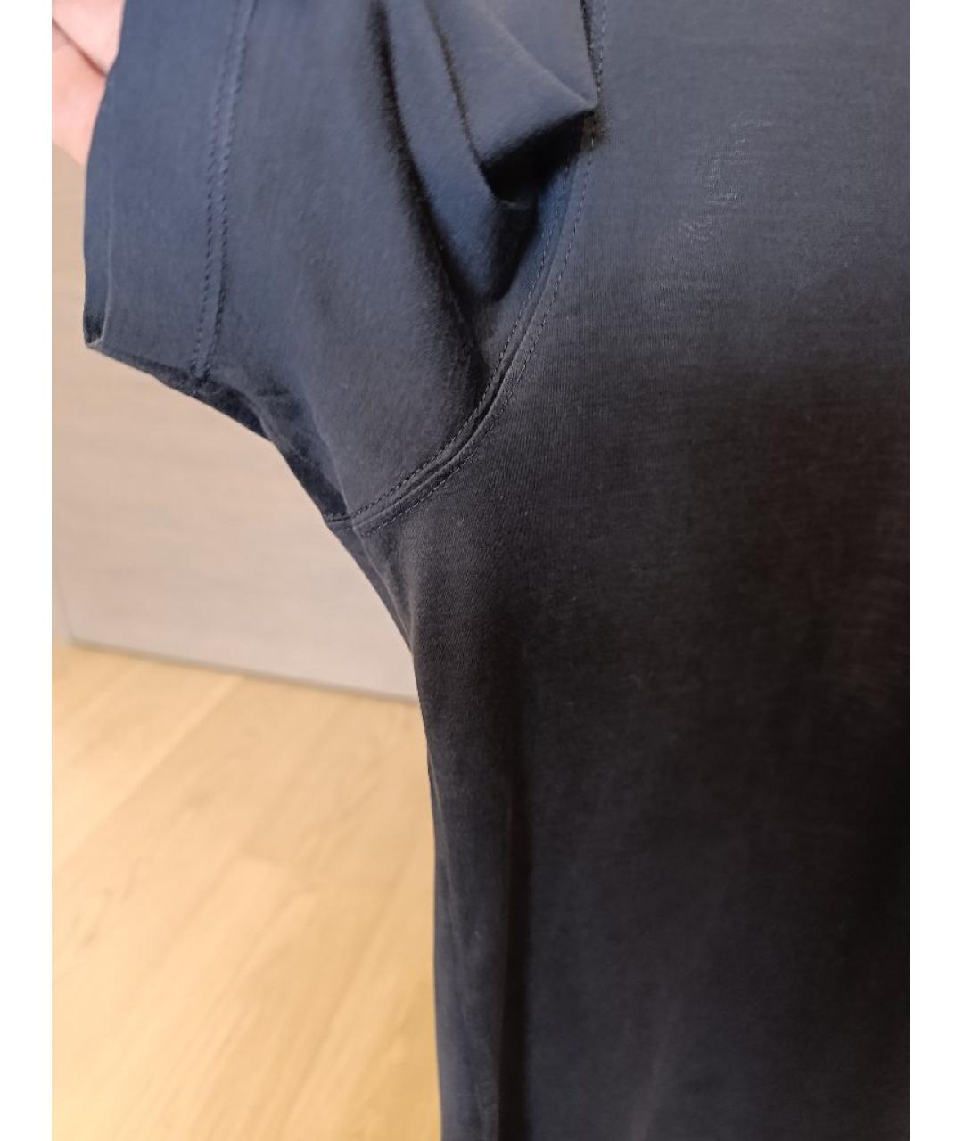 BRUNELLO CUCINELLI Синяя хлопковая футболка, фото 7