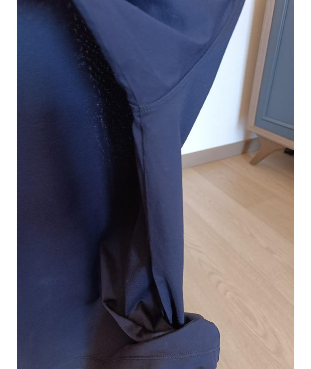 EMPORIO ARMANI Синяя хлопковая футболка, фото 6