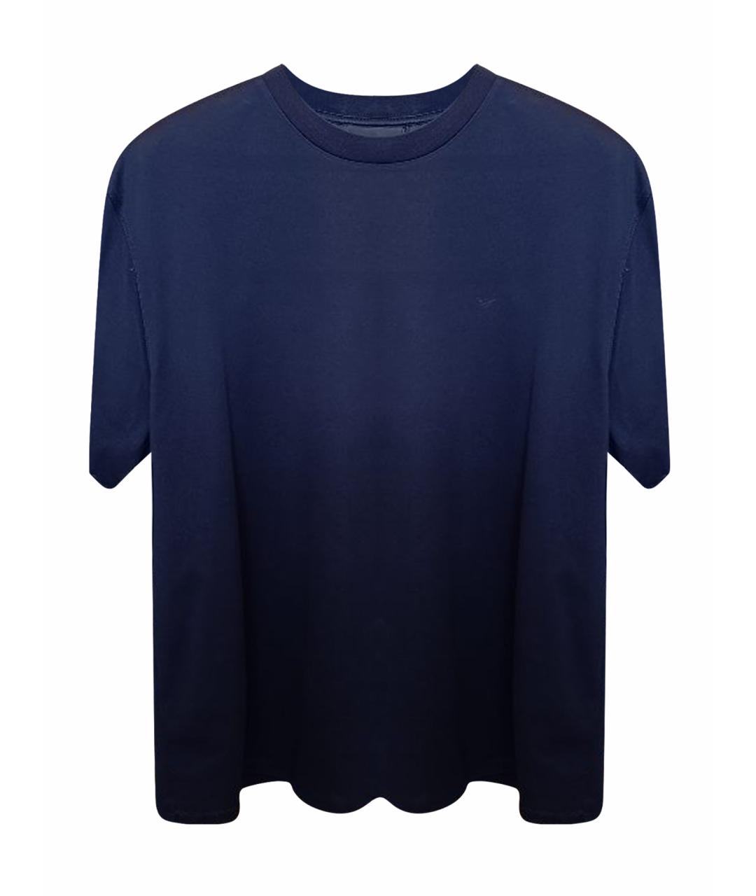 EMPORIO ARMANI Синяя хлопковая футболка, фото 1