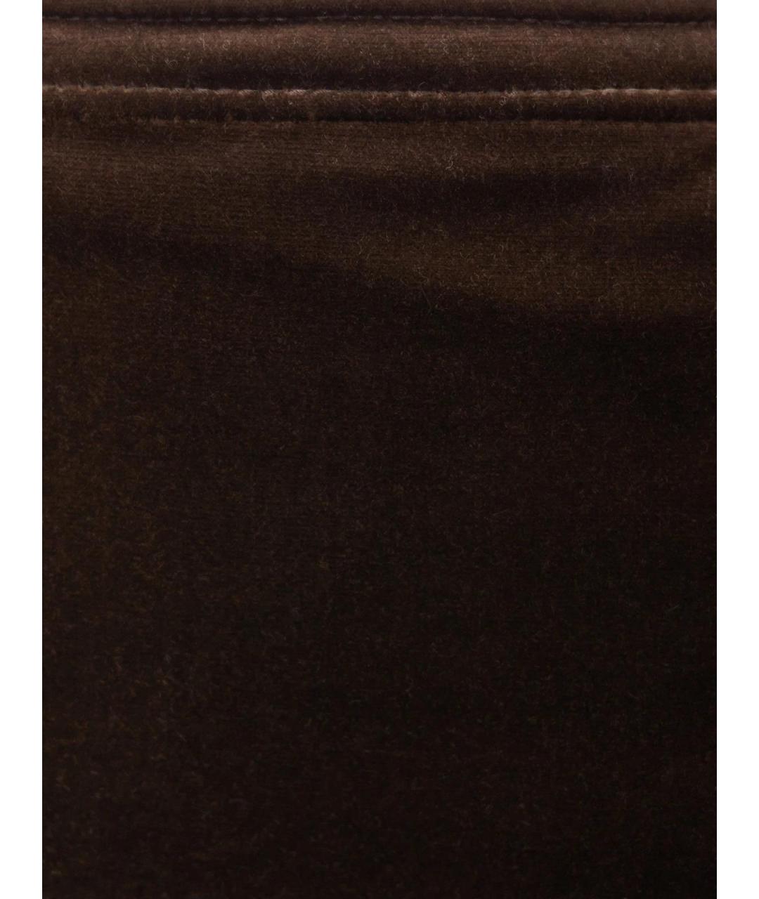 VALENTINO Коричневая бархатная юбка миди, фото 3