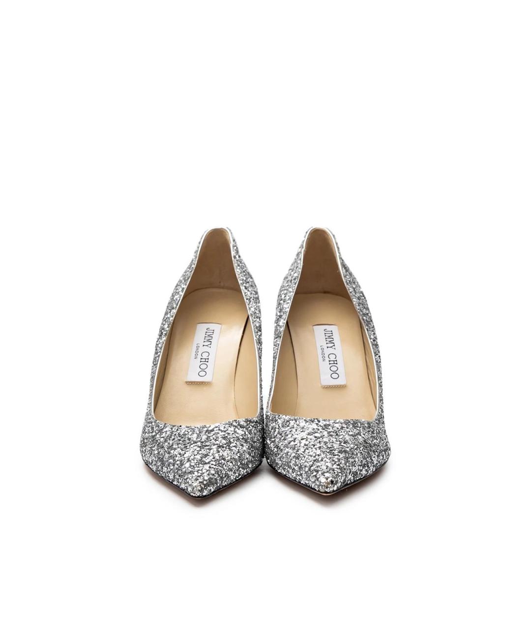 JIMMY CHOO Серебряные туфли, фото 4