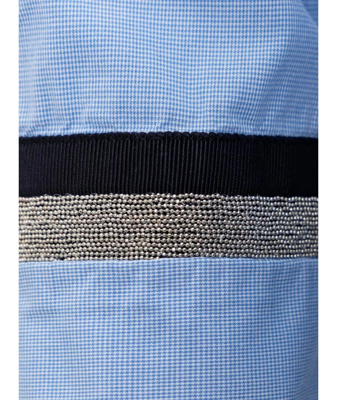 BRUNELLO CUCINELLI Голубая хлопковая рубашка, фото 3