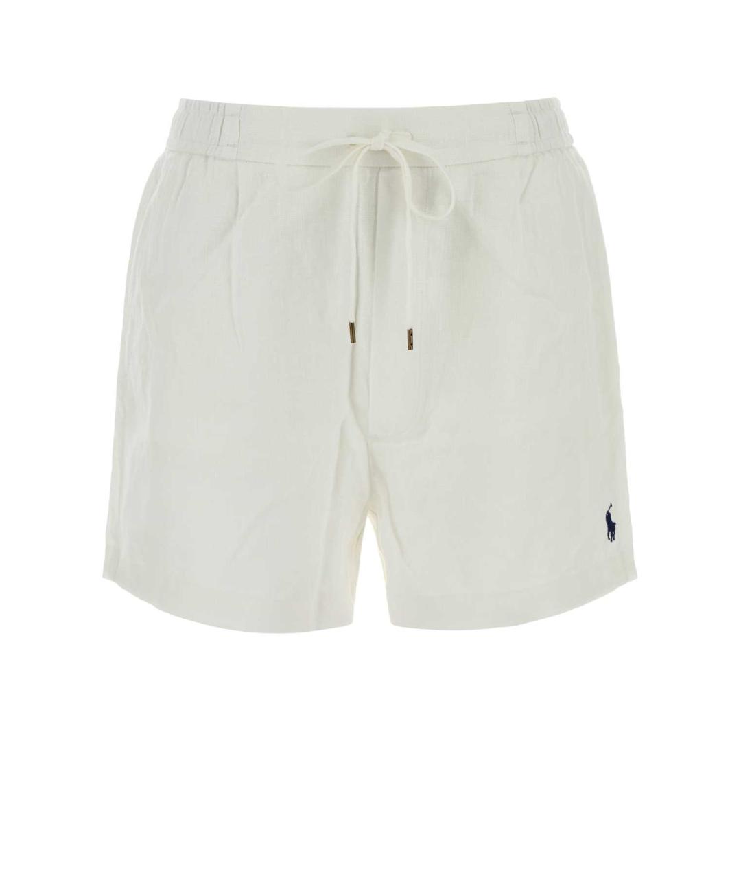 POLO RALPH LAUREN Белые льняные шорты, фото 1