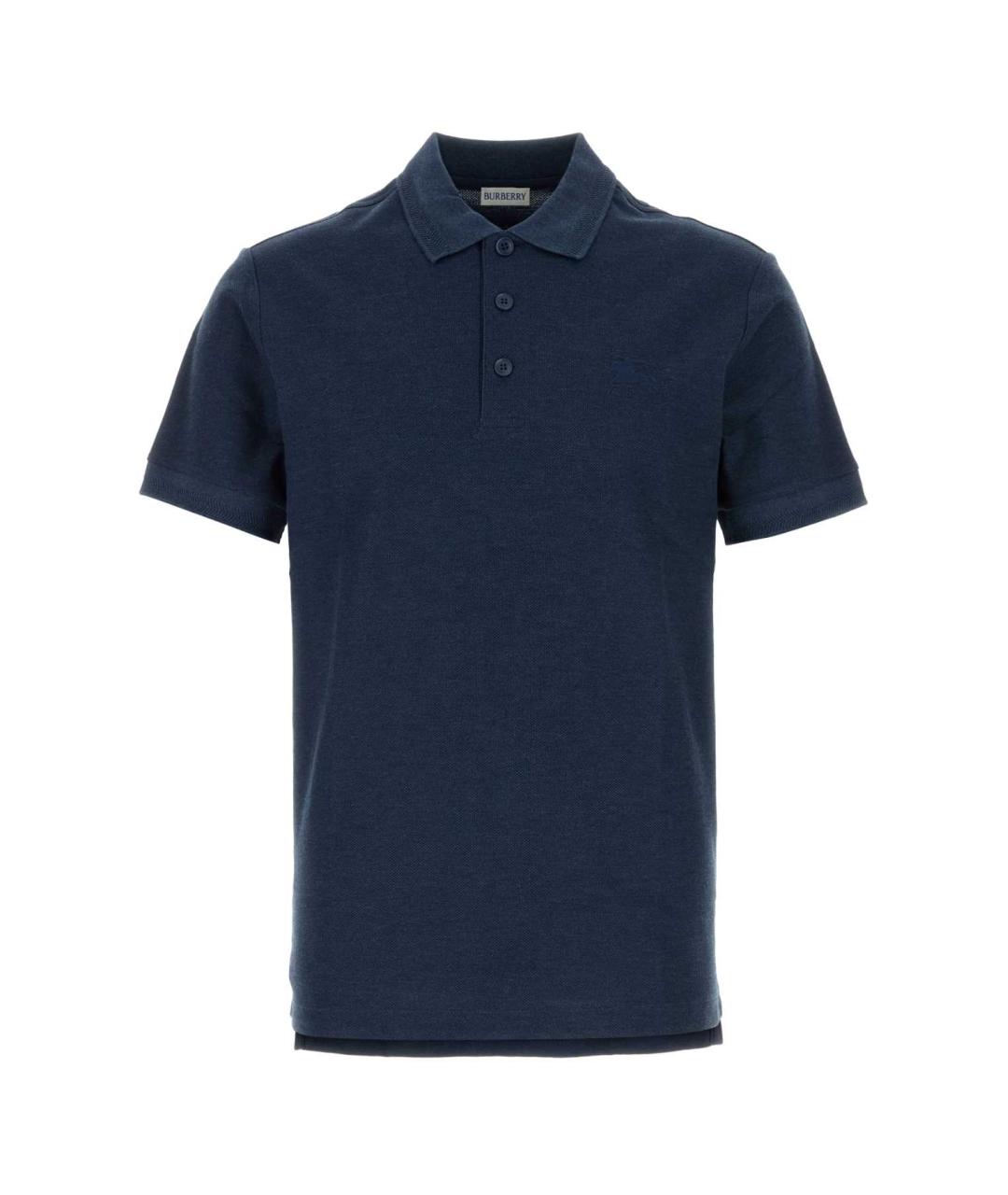 BURBERRY Синяя хлопковая футболка, фото 3