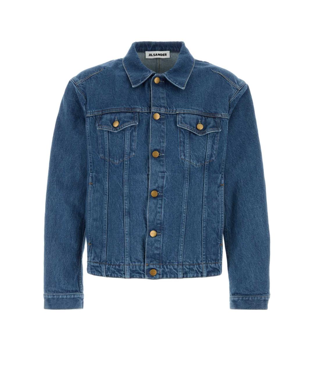 JIL SANDER Синяя хлопковая кэжуал рубашка, фото 1