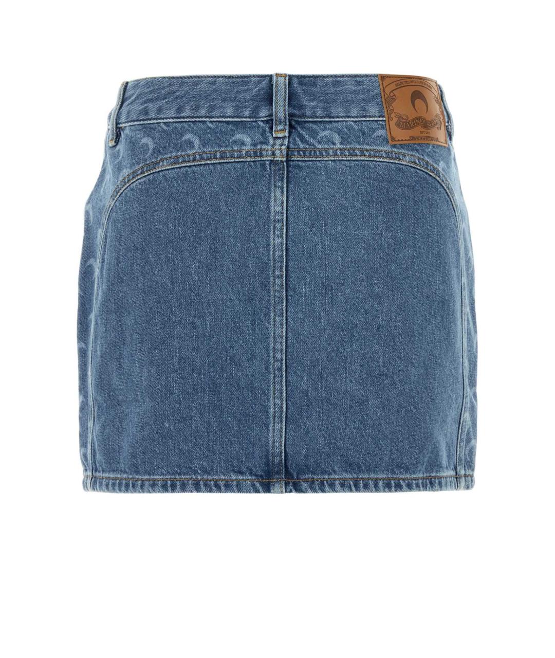 MARINE SERRE Синяя деним юбка мини, фото 2