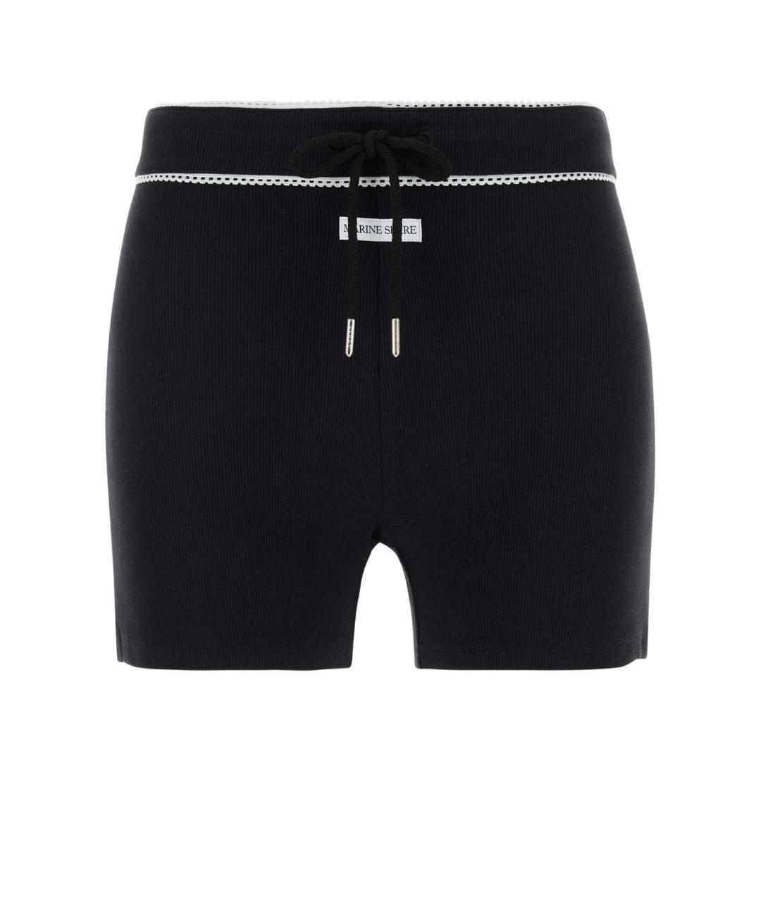 MARINE SERRE Черные хлопковые шорты, фото 1