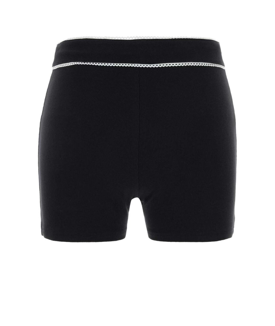 MARINE SERRE Черные хлопковые шорты, фото 2