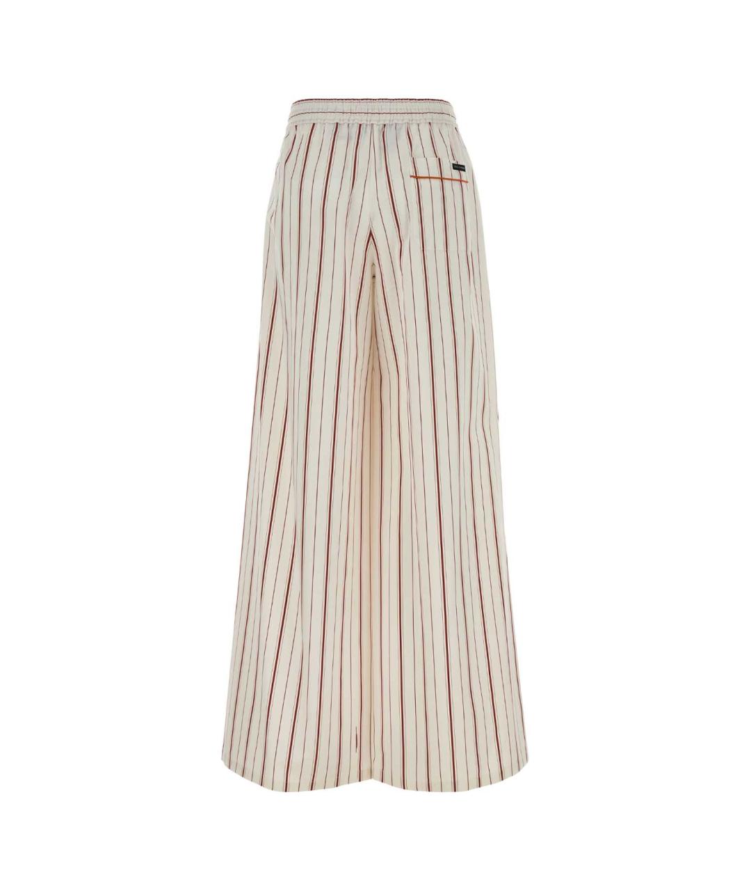 DOLCE&GABBANA Мульти хлопковые прямые брюки, фото 2