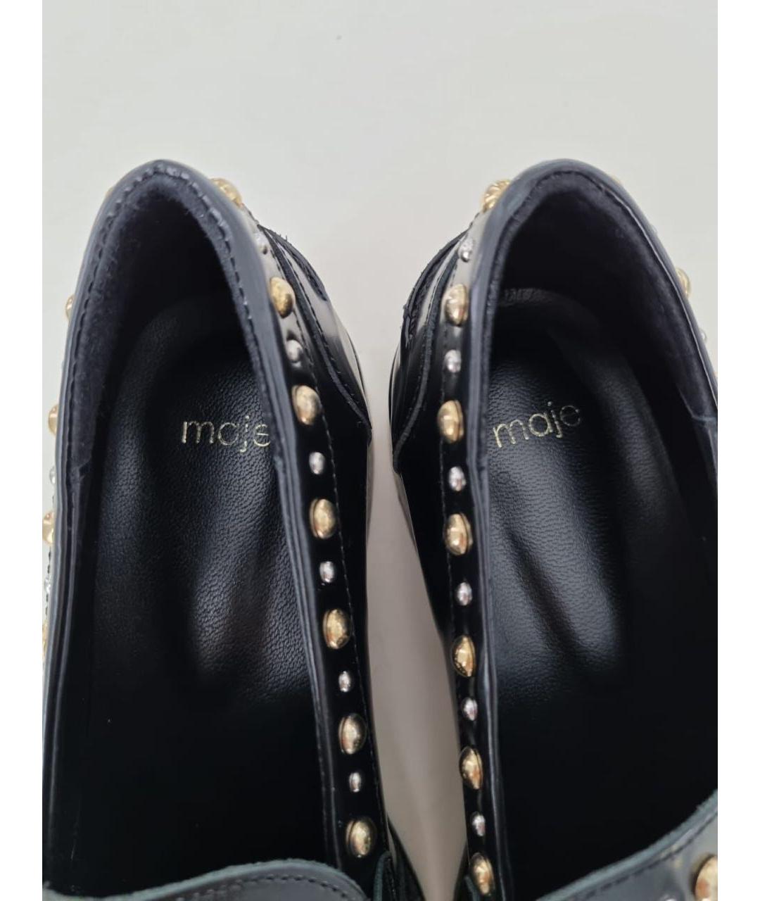 MAJE Черные кожаные балетки, фото 3