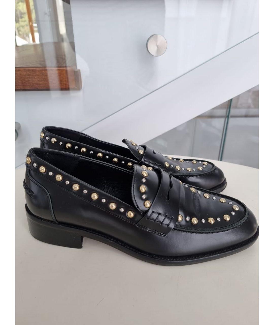 MAJE Черные кожаные балетки, фото 9