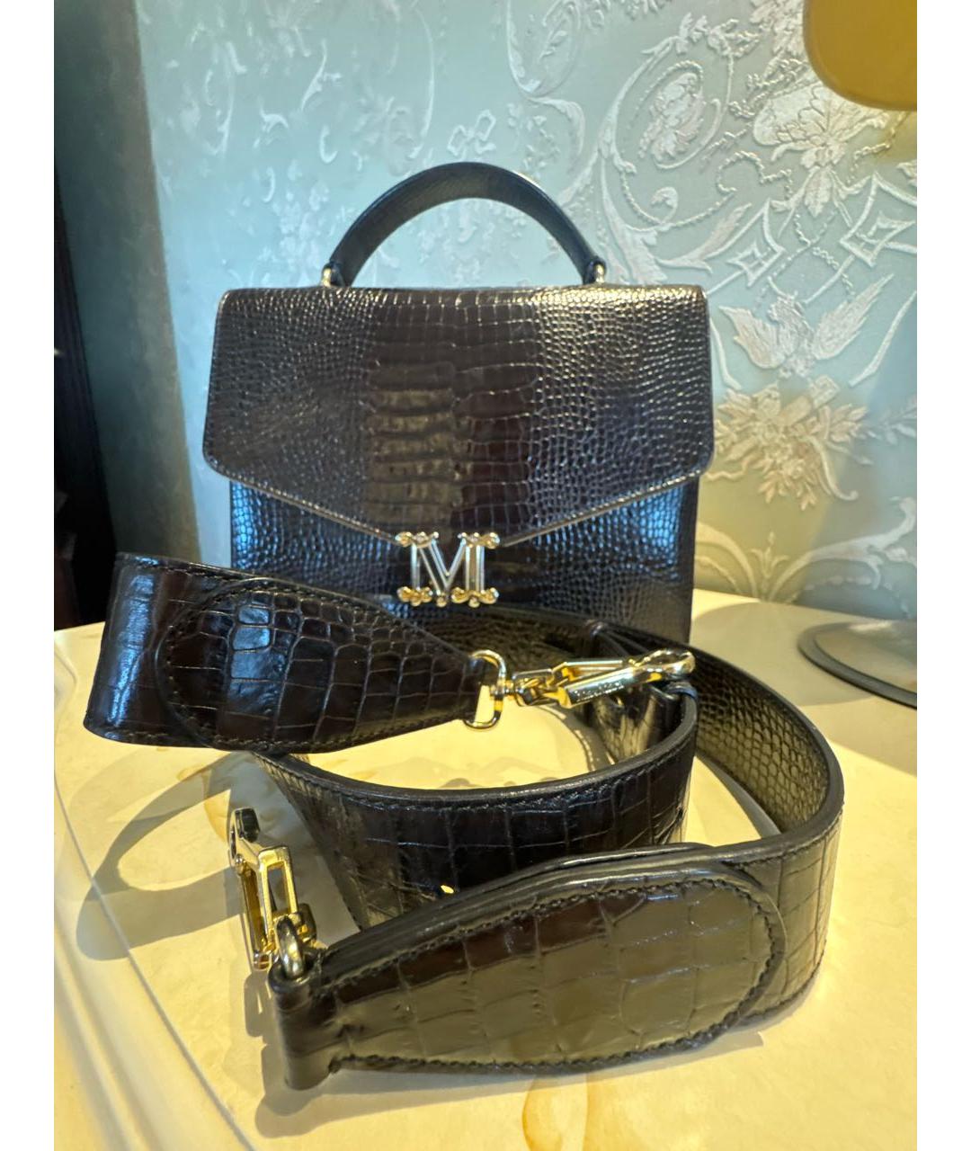 MAX MARA Коричневая кожаная сумка с короткими ручками, фото 5