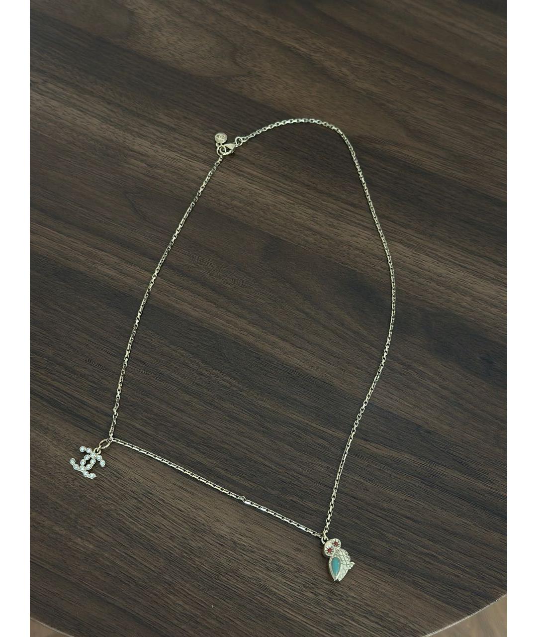 CHANEL Золотая металлическая подвеска, фото 8