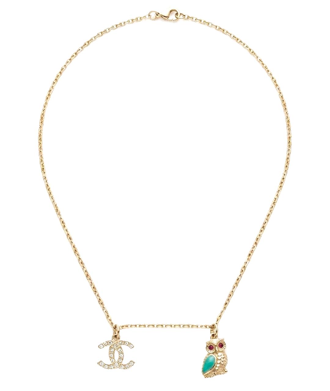 CHANEL Золотая металлическая подвеска, фото 1