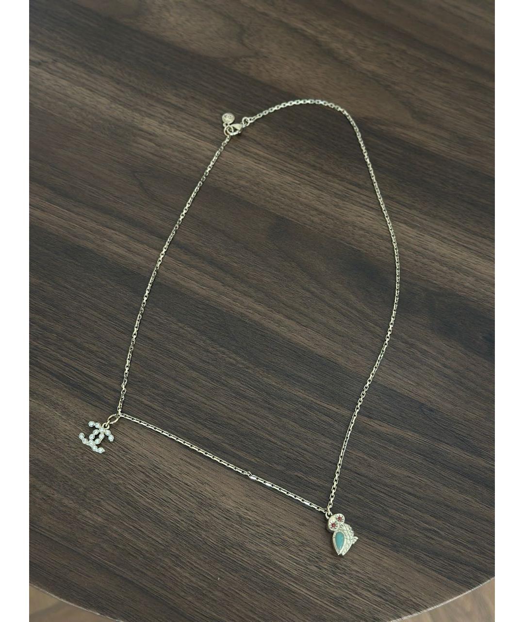 CHANEL Золотая металлическая подвеска, фото 7