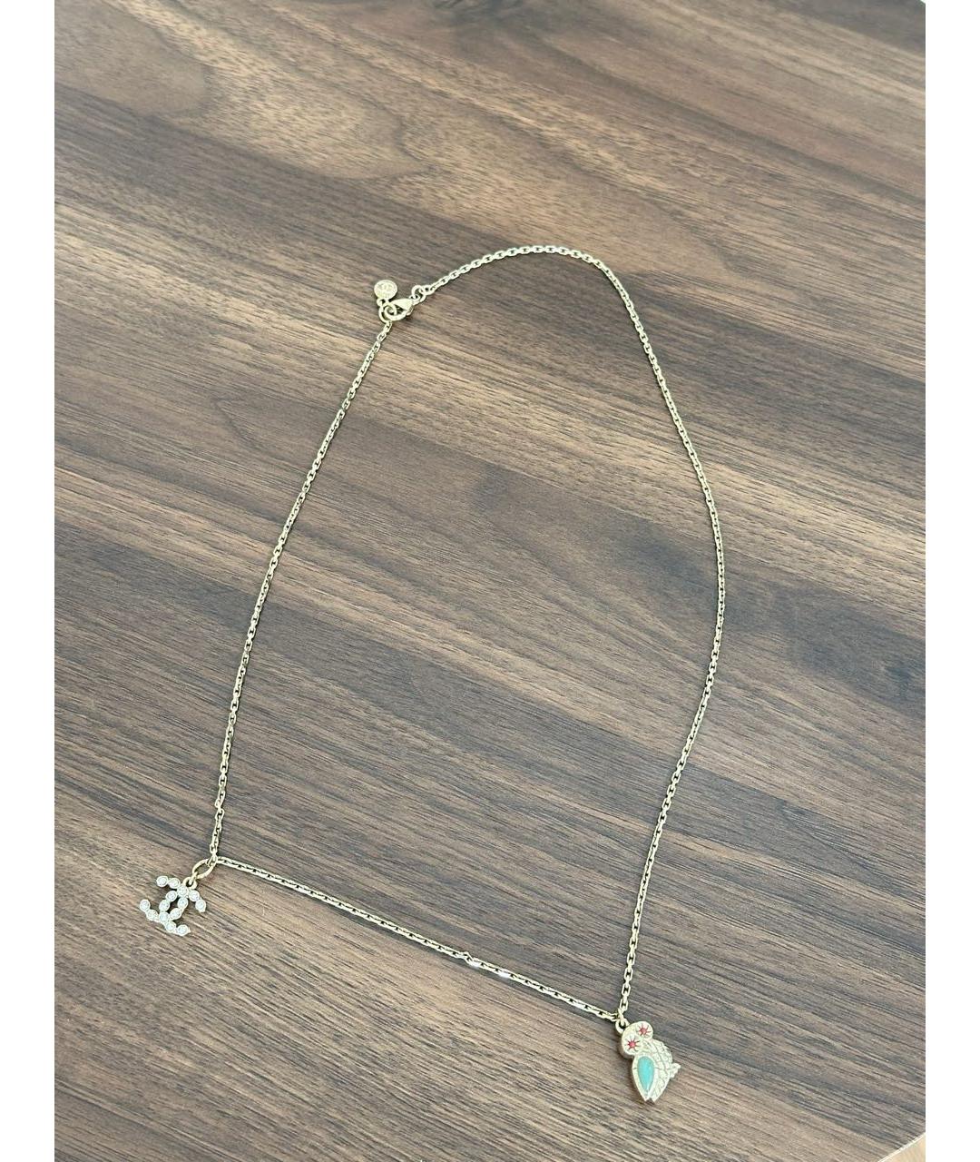 CHANEL Золотая металлическая подвеска, фото 5