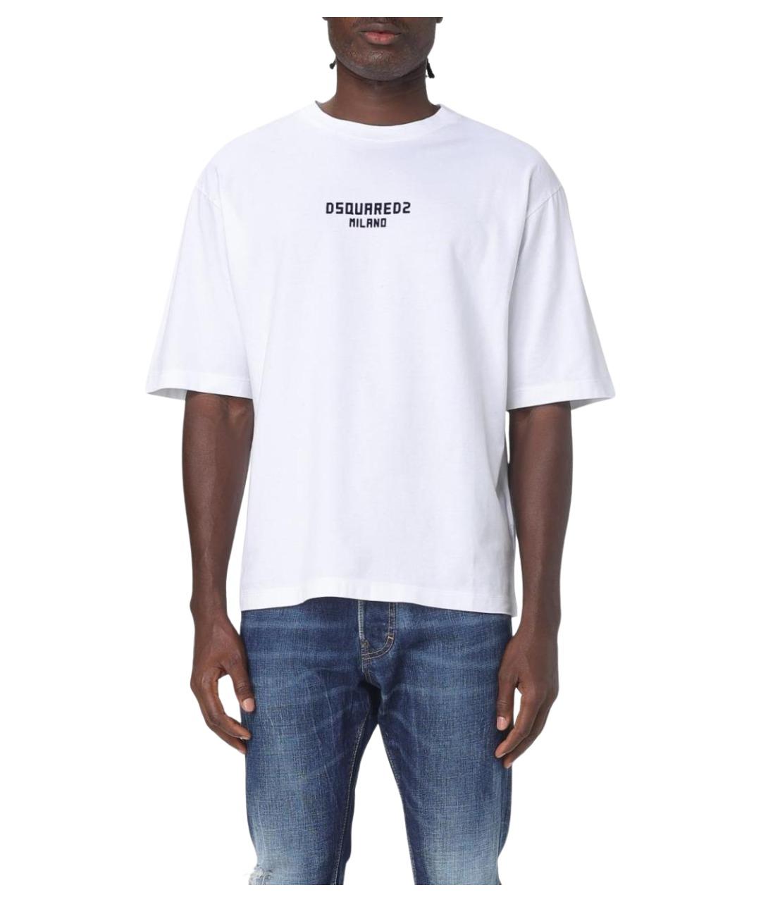 DSQUARED2 Белая хлопковая футболка, фото 1