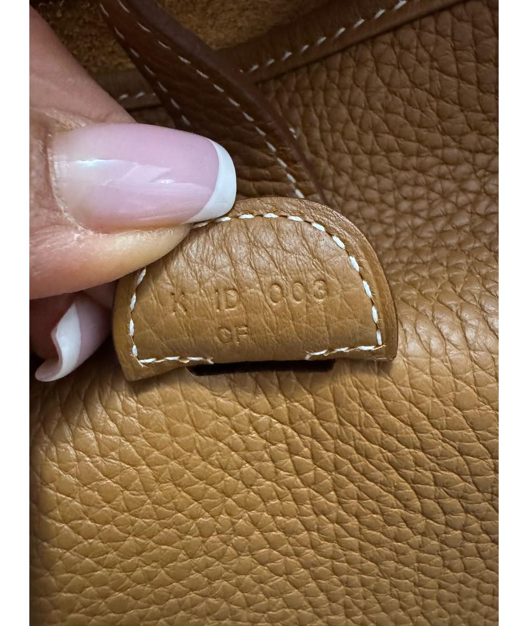 HERMES Коричневая кожаная сумка через плечо, фото 6