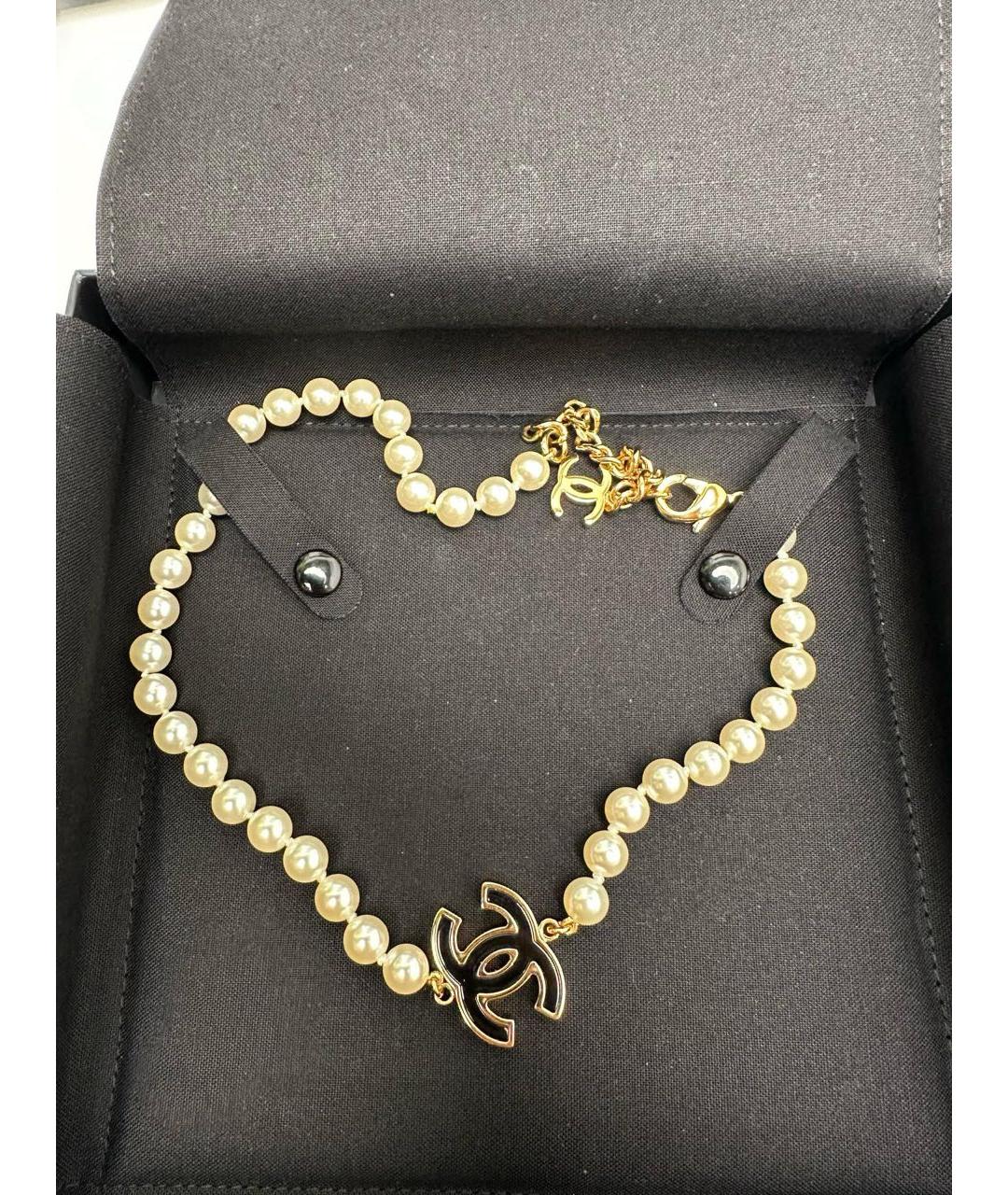 CHANEL Золотое жемчужное колье, фото 5