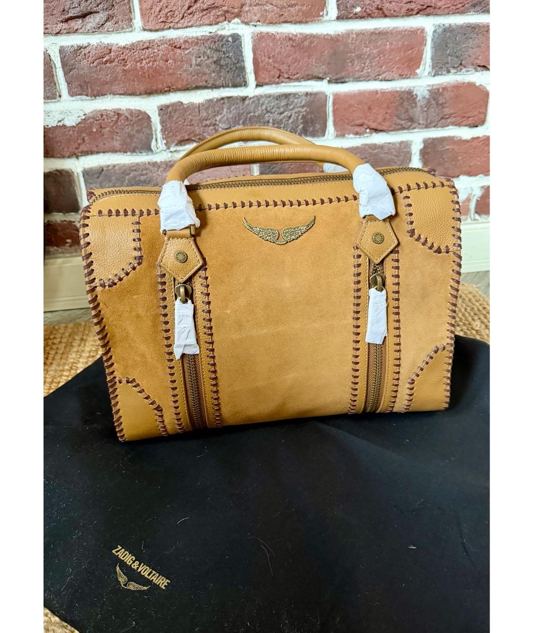 ZADIG & VOLTAIRE Коричневая кожаная дорожная/спортивная сумка, фото 2