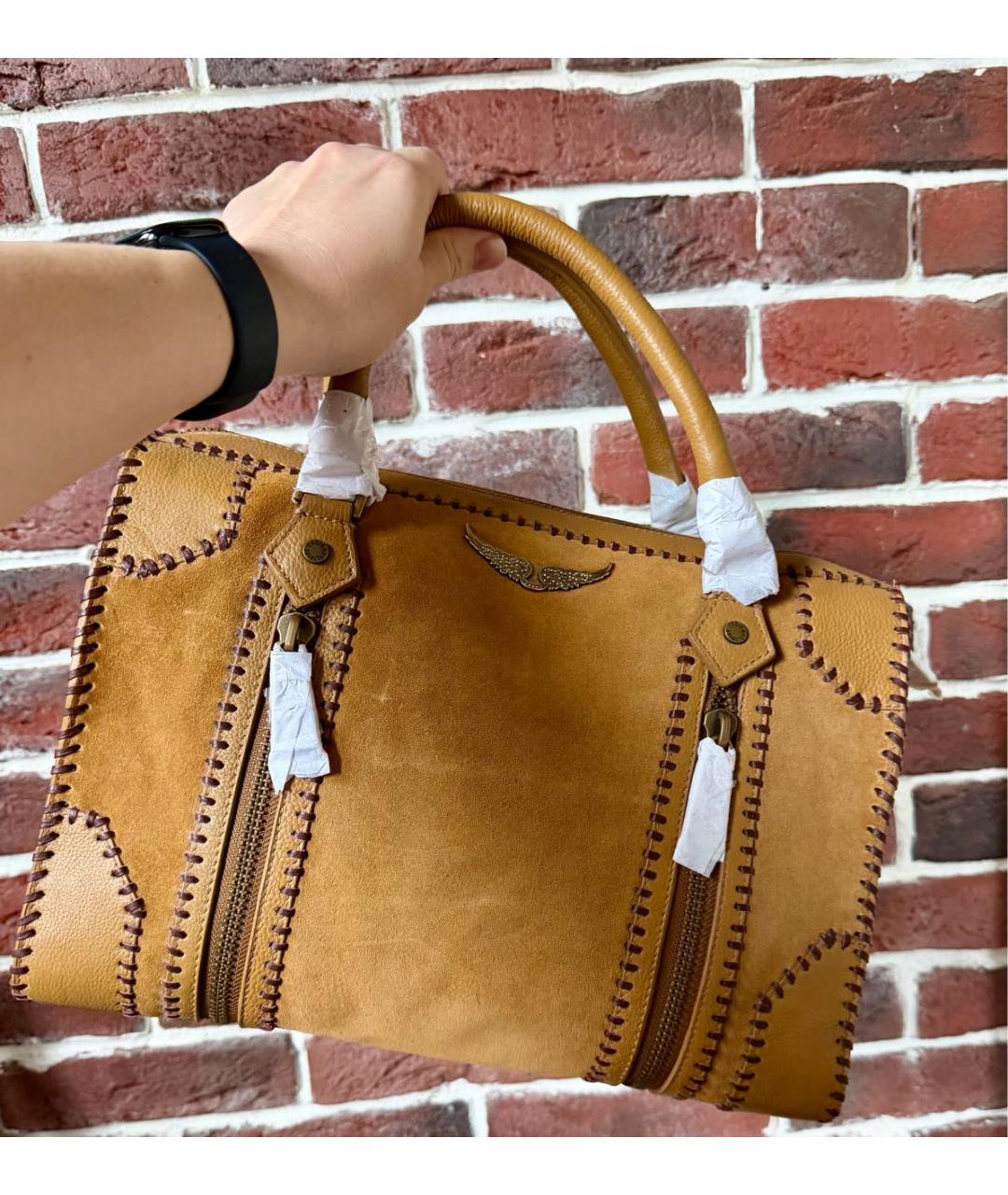 ZADIG & VOLTAIRE Коричневая кожаная дорожная/спортивная сумка, фото 3