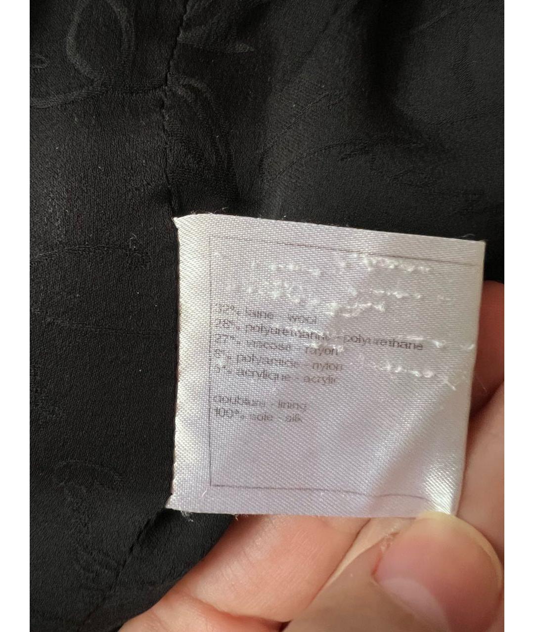 CHANEL Черный шерстяной жакет/пиджак, фото 7
