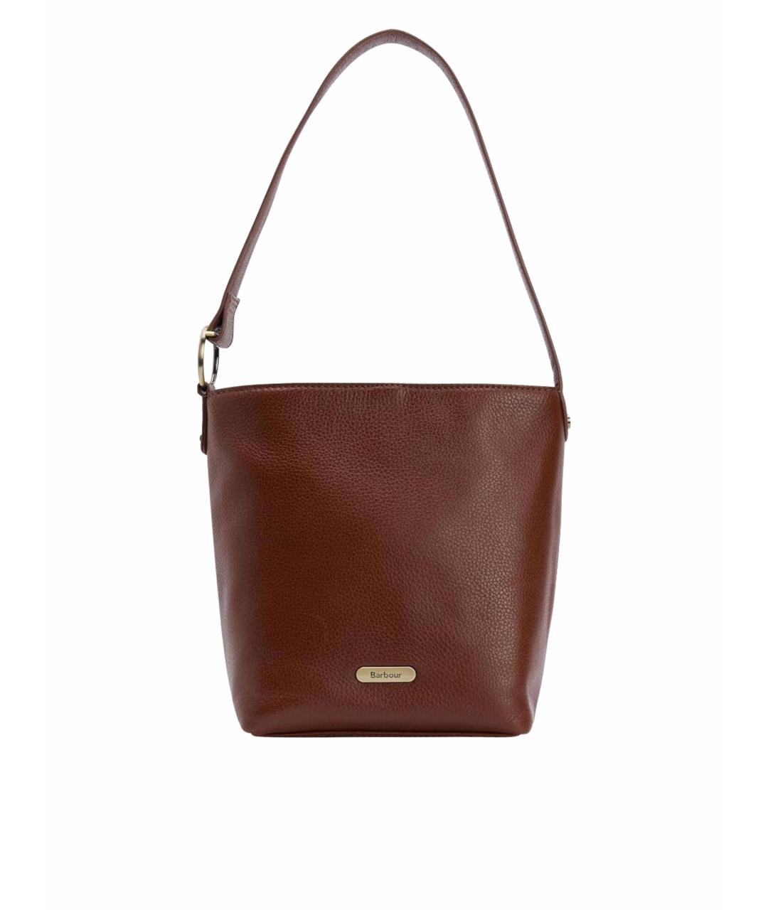 BARBOUR Коричневая кожаная сумка через плечо, фото 1