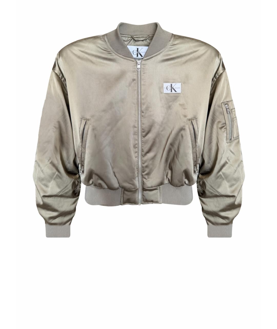 CALVIN KLEIN Хаки полиэстеровая куртка, фото 1