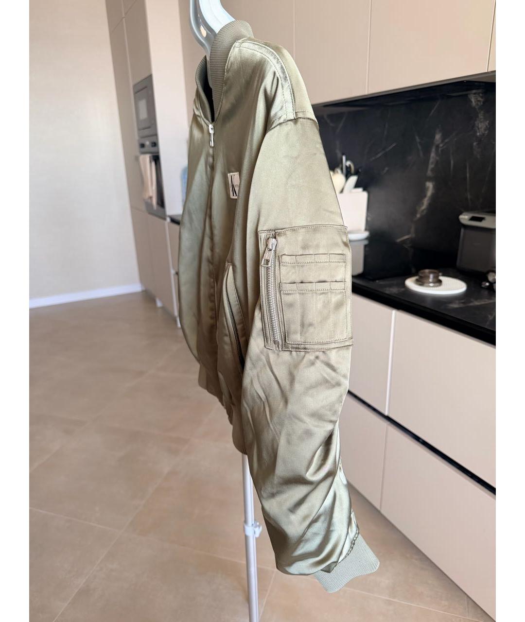 CALVIN KLEIN Хаки полиэстеровая куртка, фото 6
