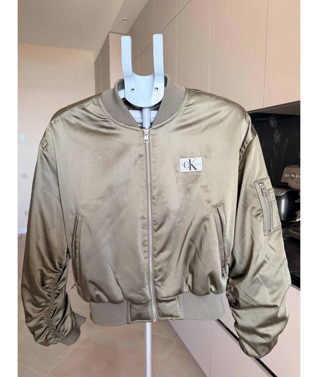 CALVIN KLEIN Хаки полиэстеровая куртка, фото 9