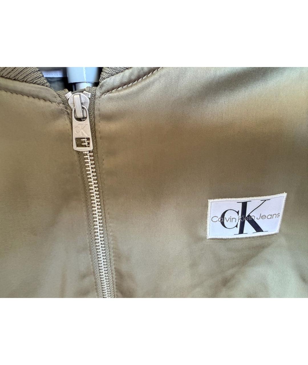 CALVIN KLEIN Хаки полиэстеровая куртка, фото 7